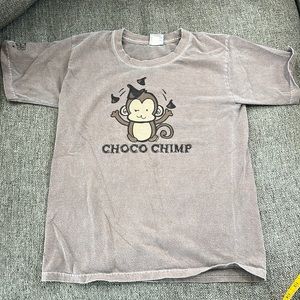 Chocolate Dyed Short Sleeve Kids Boys Girls Unisex Brown T-Shirt Size Large